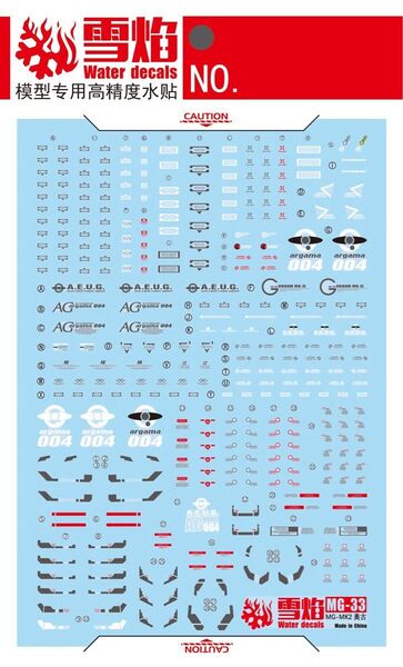 MG MK-IIガンダム エゥーゴ用水転写式デカール