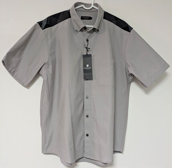 限定【Lサイズ】ブラックレーベルクレストブリッジ 半袖シャツ グレー系 メンズ