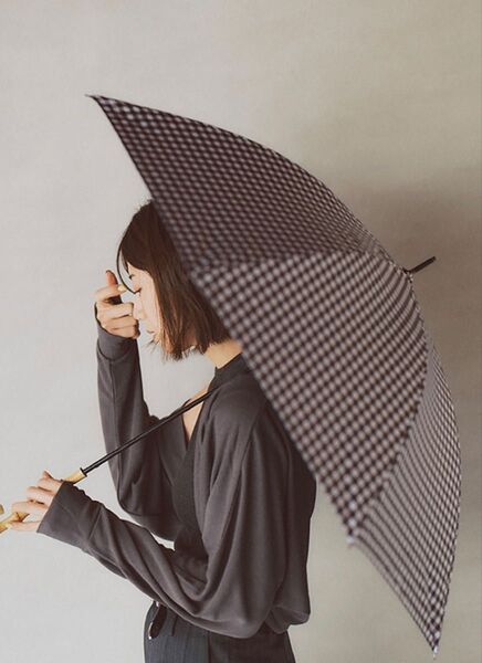 FORME 長傘日傘 ドットブラウン 雨晴兼用