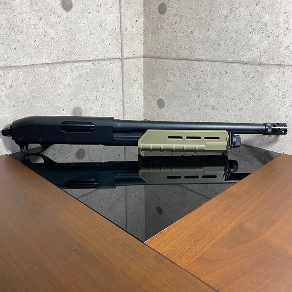 CYMAレミントンM870 cm355にcm356のストライクハイダー仕様アウターバレル換装スポーツラインショットガンストックレス