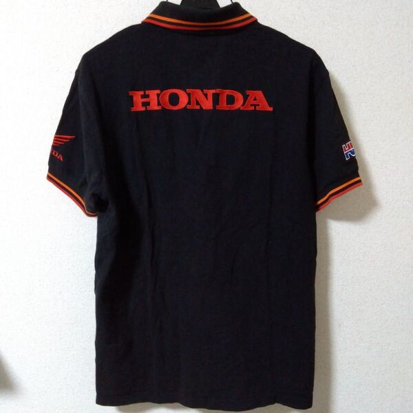 HONDA HRC REPSOL GAS ホンダ レプソル ポロシャツ ブラック