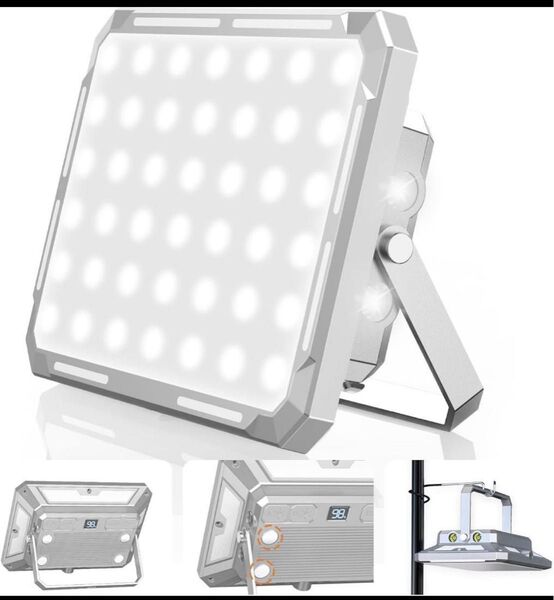 LED 投光器 充電式 作業灯 ledランタン 超高輝度 9つ点