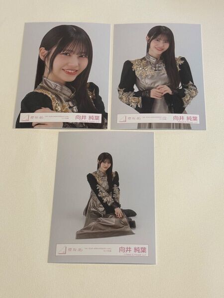 向井純葉 櫻坂46 生写真 4th YEAR ANNIVERSARY LIVEライブ衣装 3種セミコンプ アニラ
