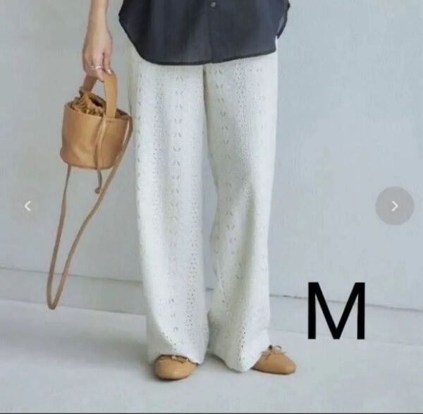 しまむら mysa closet 田中里奈 さんレースパンツ 淡薄橙( 白 ) М