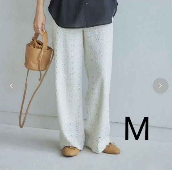 しまむら mysa closet 田中里奈 さんレースパンツ 淡薄橙( 白 ) М
