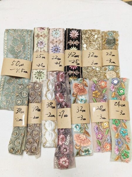 特別価格☆インド刺繍リボン アクセサリー ハンドメイド