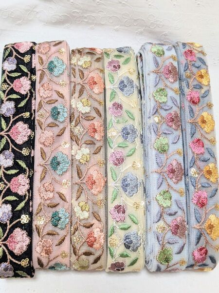 特別価格☆インド刺繍リボン アクサ ストラップ ハンドメイド