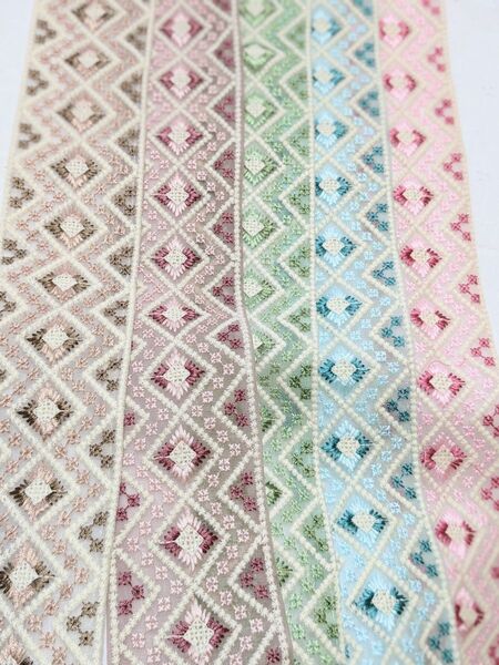 お得価格☆インド刺繍リボン アクセサリー ポーチ ハンドメイド