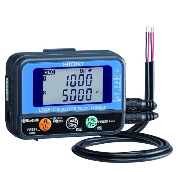 HIOKI (日置電機) LR8512 ワイヤレスパルスロガー ロガー 記録計 コンパクト 小型 パルス Bluetooth通信