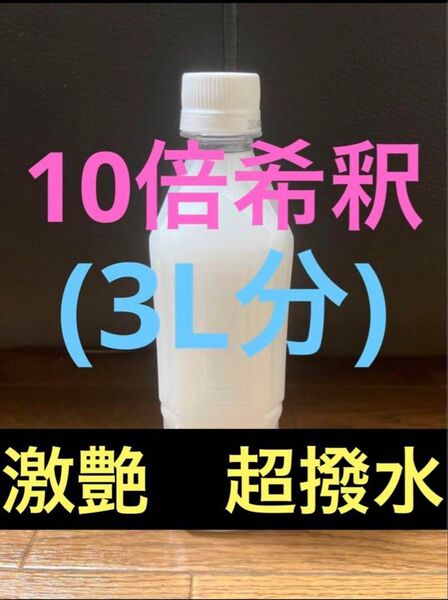 特濃 約3L分 車ボディ ガラス 激艶 撥水コーティング剤 レジン配合ワックス