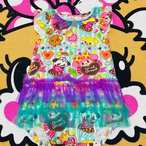 新品 グラグラ ロンパース 半袖 女の子 90 グランドスラム JAM チェリッチュ パンダ うさぎ くま babydoll