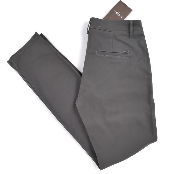 【新品未使用】REIGN レイン◆Made In Italy◆31◆スチールグレー ガーメントダイ コットン スリム ストレッチ パンツ◆チノパン
