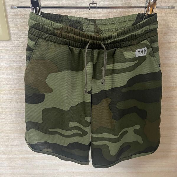 gap kids ハーフパンツ メッシュ スポーツ 110 迷彩 カモフラ