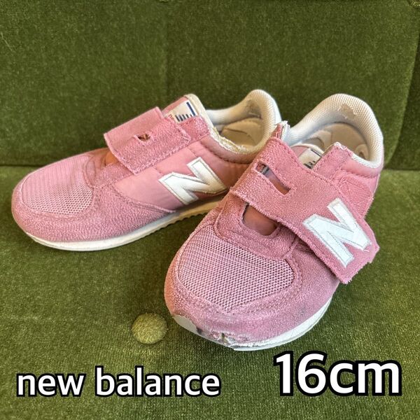 new balance スニーカー 16cm ピンク ニューバランス 運動靴