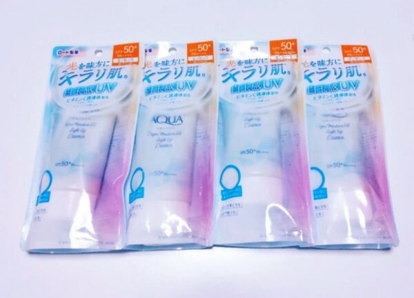 ロート スキンアクア スーパーモイスチャーUV ライトアップエッセンス 日焼け止め 70g 4本セット 未使用