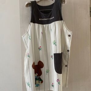 the bears'school エプロン くま 花柄 ストライプ くまのがっこうエプロン 保育士エプロン