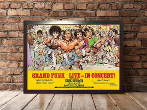  poster * Grand * fan k1974 year Tour *Grand Funk Railroad/GFR/ american * band / Mark * fur na-