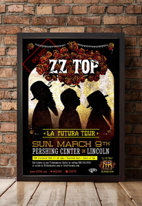  poster *ZZ Top 2014 La Futura Tour concert poster *teki suspension /ZZ top /bi Lee *gibonz