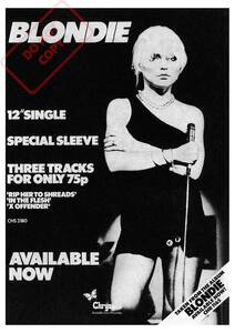 A2ポスター★デボラ・ハリー（ブロンディ） 1976年 プロモポスター★Blondie/Deborah Harry