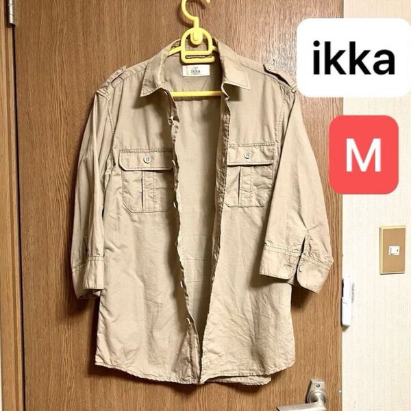 イッカ 七分袖 CIQUETO ikka シャツ ジャケット M コットン 綿 100%