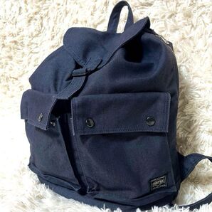 【極美品級】PORTER ポーター 吉田カバン リュックサック リュック バックパック デイパック スモーキー デニム 大容量