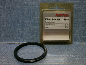  б/у хороший товар hama Filter Adapter фильтр адаптор 15549 Stepping ring M55-M49 прошел осмотр .