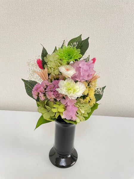 プリザーブドフラワー仏花 一基 花器無し お彼岸 お供え