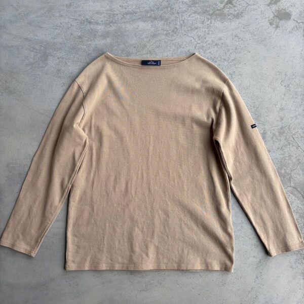 美品 セントジェームス OUESSANT ウェッソン ベージュ 無地 T5