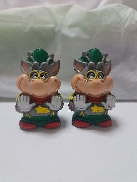 英語であそぼ ムー 指人形 中古品 ソフビ 2体セット