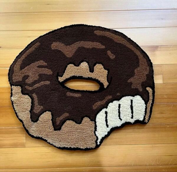 MIYOSHI RUG ミヨシ ラグ ブランケット"DOUNUTS RUG" BROWNドーナツラグ ブラウンカラー