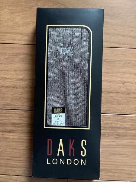 DAKS 靴下 メンズ 24-26cm グレー 未使用 箱無し発送
