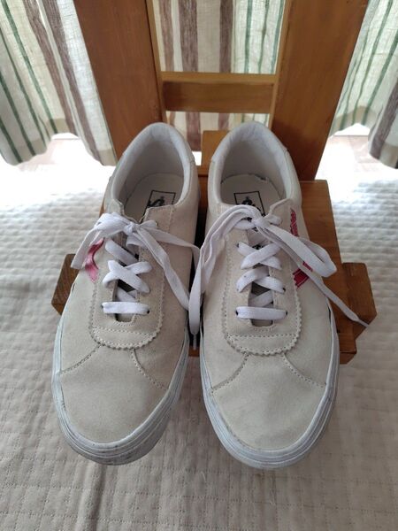 VANS SPORT ヴァンズ バンズ スケシュー オフホワイト×レッド 27cm US9.0