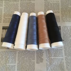 ウーリー糸 基本色5本セット 魔法の糸 リボン仮留め 高伸縮ウーリー糸