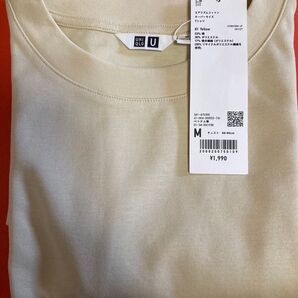ユニクロ エアリズムコットンオーバーサイズTシャツ M イエロー 未使用