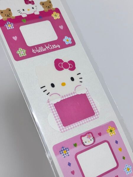 日本製 1997年 フォトシール ハローキティ サンリオ 平成レトロ 可愛い シール ステッカー ラミネートシール くま プリクラ