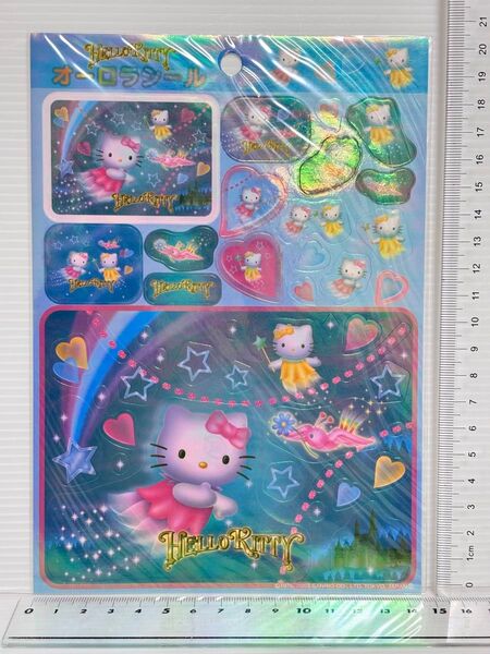 日本製 人魚 2003年 オーロラ 大きめシール ハローキティ サンリオ 平成レトロ 可愛い シール ステッカー フェアリーキティ