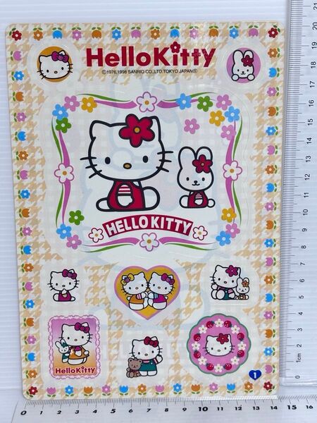 日本製 1998年 ジャンボシールダス? ハローキティ サンリオ 平成レトロ 可愛い シール ステッカー