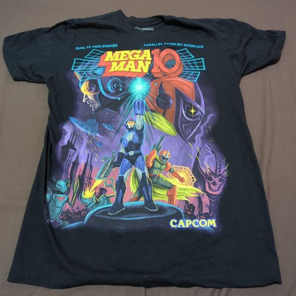 メガマン10 Tシャツ Mサイズ ブラック ロックマン ゲーム ビンテージTシャツ