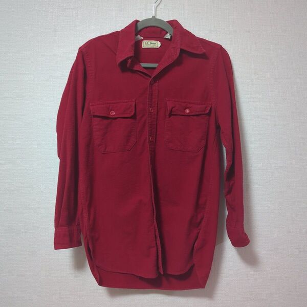 L.L.Bean コーデュロイシャツ レッド 80s? or 90s ビンテージ