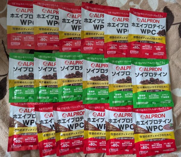 ALPRON(アルプロン)WPC ホエイ ソイ プロテイン 3種お試しセット15g×6袋ずつ 18袋