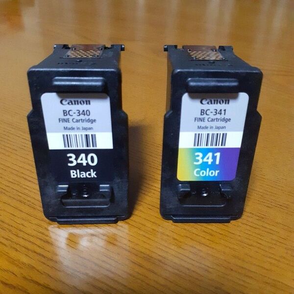 ※使用済みインク Canon 純正インク BC-340 ブラック BC-341 カラー 2個セット
