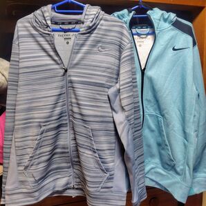 古着NIKE パーカー 2枚セット まとめ売り THERMA-FITサイズXL
