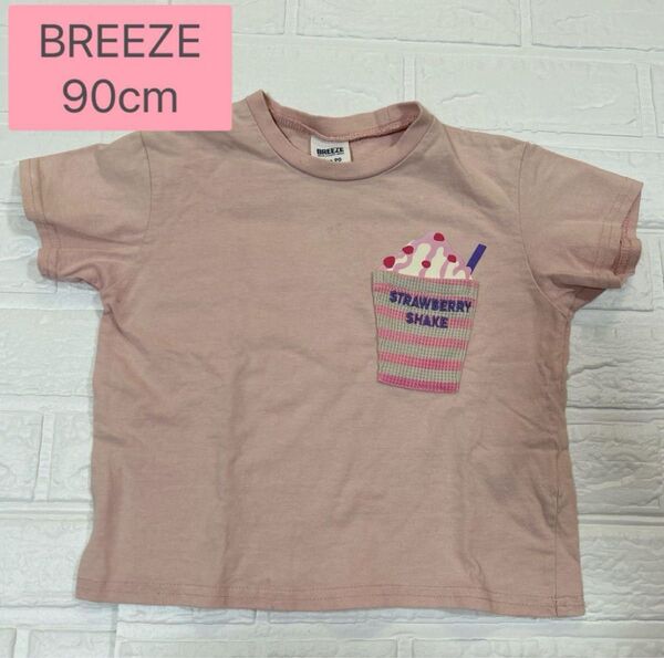 【中古】半袖Tシャツ トップス BREEZE ピンク90cm