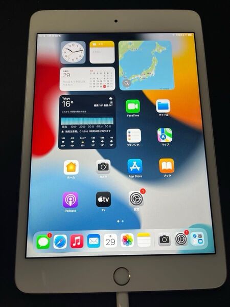 【美品】iPad mini 第4世代 32GB Wi-Fi+ cellularモデル シルバー バッテリー新品