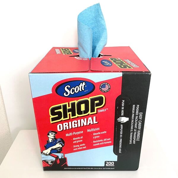 スコットScottショップタオルSHOP TOWELSブルー ボックス/コストコペーパータオル自動車整備カーケア用品 お掃除にも♪