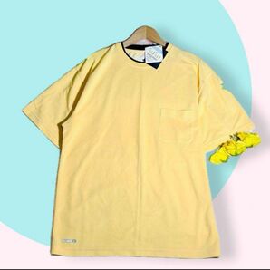 新品GERRY cosby Tシャツ/イエロー【LL】トップ スUVカット 半袖