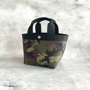 ハンドメイド 舟形デイリートートバッグ(S) コーデュラナイロン カモフラ