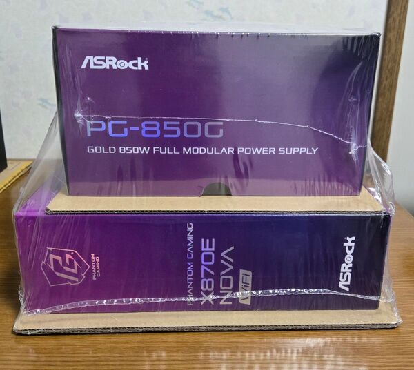 ASRock X870E Nova WiFi マザーボード Phantom Gaming 850w PG-850G 電源ユニット