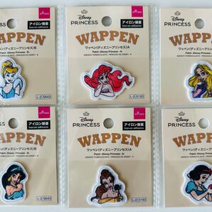 【新品】ディズニープリンセス ワッペン 6枚セット♪
