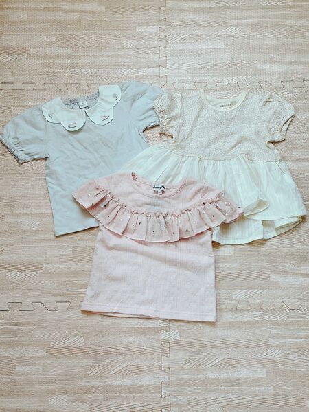 新品未使用 バースデイ、しまむら 女の子 夏服 トップス、チュニック100サイズ 3点